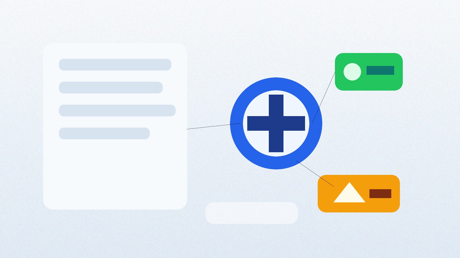 Abstract work documents moving through an upload checkpoint with scope, limit and retention markers.